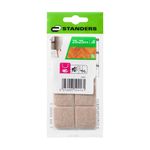 Fieltros Adhesivos Cuadrados de 25 x 25 Mm Color Beige 8 Pzas
