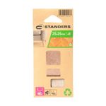 Fieltros Adhesivos Cuadrados de 25 x 25 Mm Color Beige 8 Pzas
