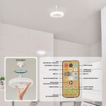 Ventilador de Techo LED de 20W Blanco Rosca E27 10 Plg