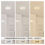 Ventilador de Techo LED de 20W Blanco Rosca E27 10 Plg