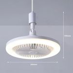 Ventilador de Techo LED de 20W Blanco Rosca E27 10 Plg