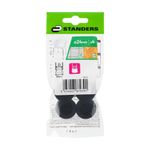 Conteras Cuadradas Plastico Negro de 40 x 40 Mm 4 Pzas