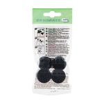 Conteras Cuadradas Plastico Negro de 40 x 40 Mm 4 Pzas