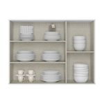 Gabinete Classy Aéreo de 3 Puertas con Vidrio para Cocina 120 cm Blanco