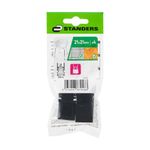 Conteras Cuadradas de Plástico Negro 29 x 29 Mm 4 Pzas