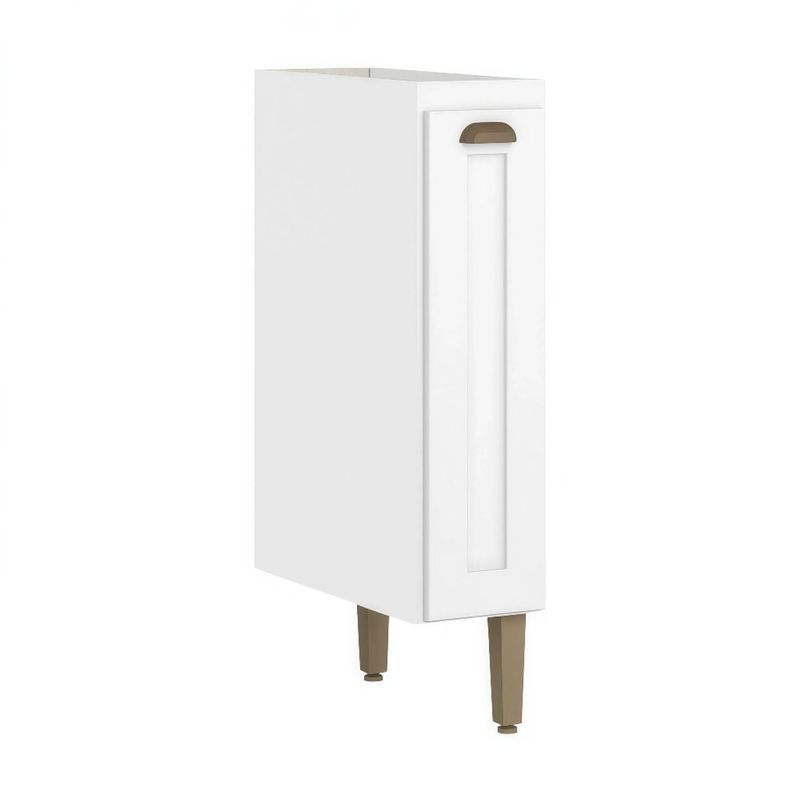 Gabinete Base Classy de 20 cm con 1 Puerta para Cocina en MDF Color Blanco