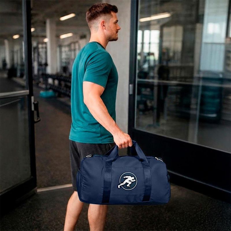Bolsa Deportiva Tipo Duffel para Gimnasio y Viaje con Correa Color Azul