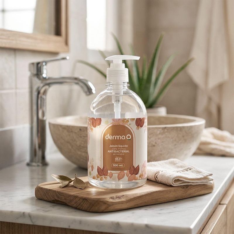Jabón Líquido Antibacterial para Manos Aroma Almendra de 500 ml