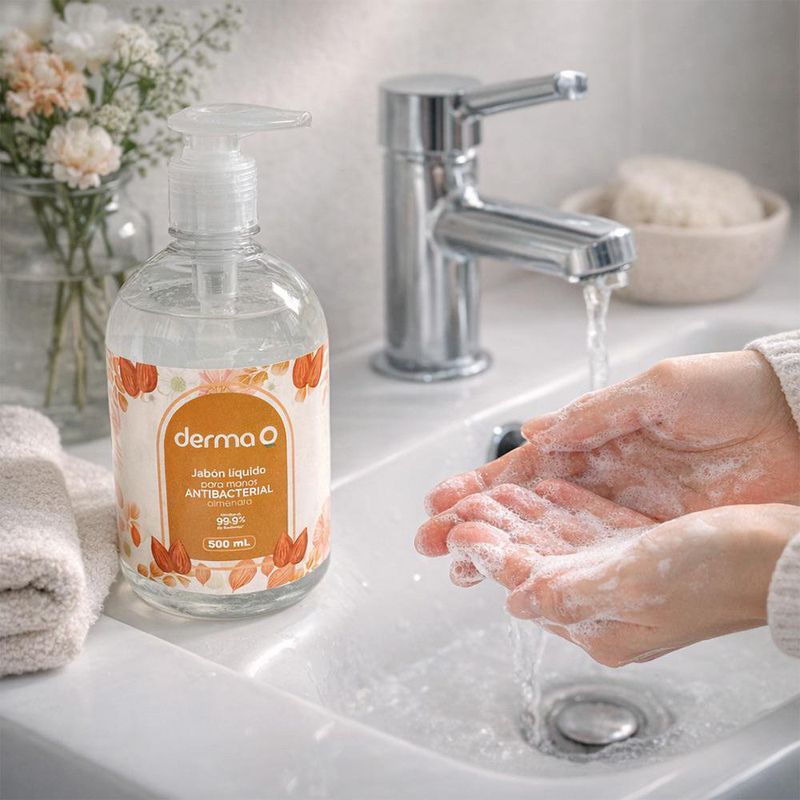 Jabón Líquido Antibacterial para Manos Aroma Almendra de 500 ml