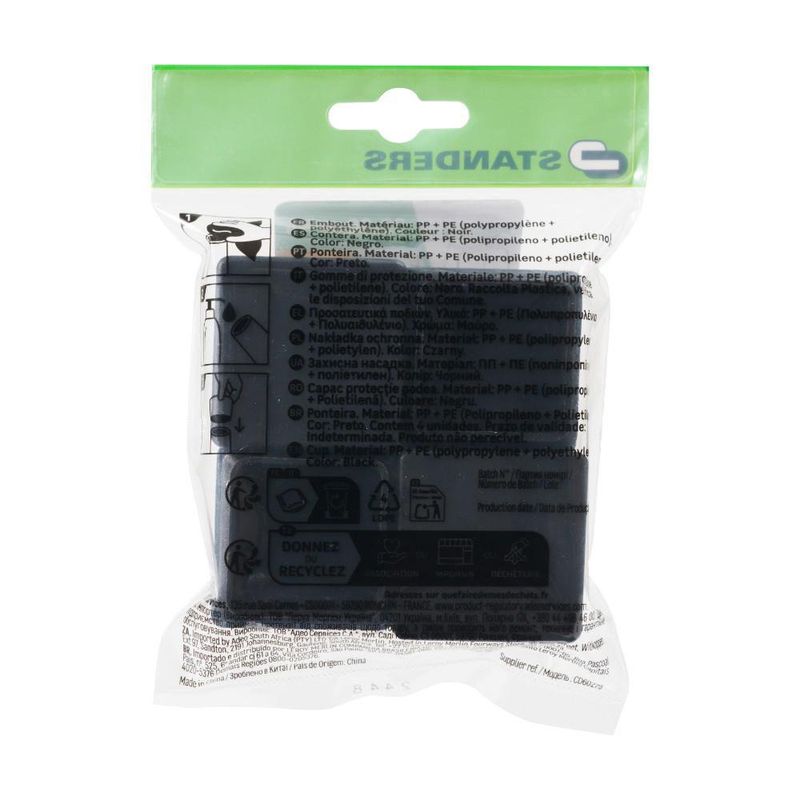 Conteras Redondas PVC Negro de 25 Mm 4 Pzas