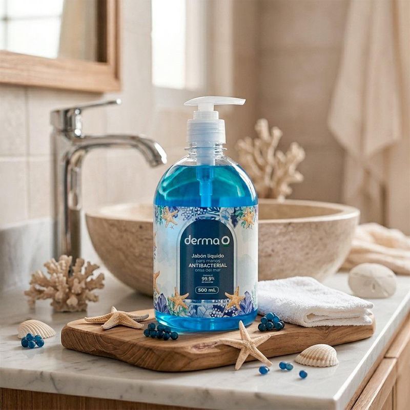 Jabón Líquido Antibacterial para Manos Aroma Brisa del Mar de 500 ml