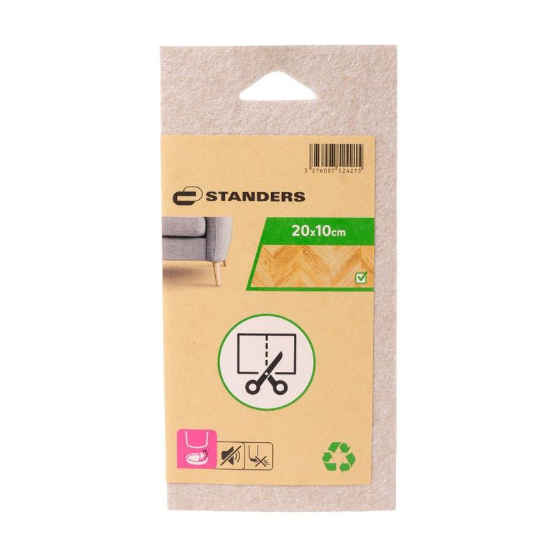 Fieltro Protector Rectangular de 100 x 200 Mm Color Beige
