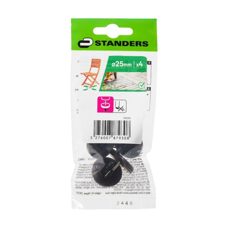 Patines Deslizantes de Teflon de 25 Mm 4 Pzas