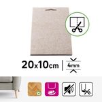 Fieltro Protector Rectangular de 100 x 200 Mm Color Beige