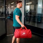 Bolsa Deportiva Tipo Duffel para Gimnasio y Viaje con Correa Color Rojo