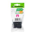 Tacos para Patas Redondas PVC Negro de 20 Mm 4 Pzas