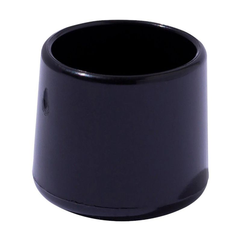 Tacos para Patas Redondas PVC Negro de 20 Mm 4 Pzas