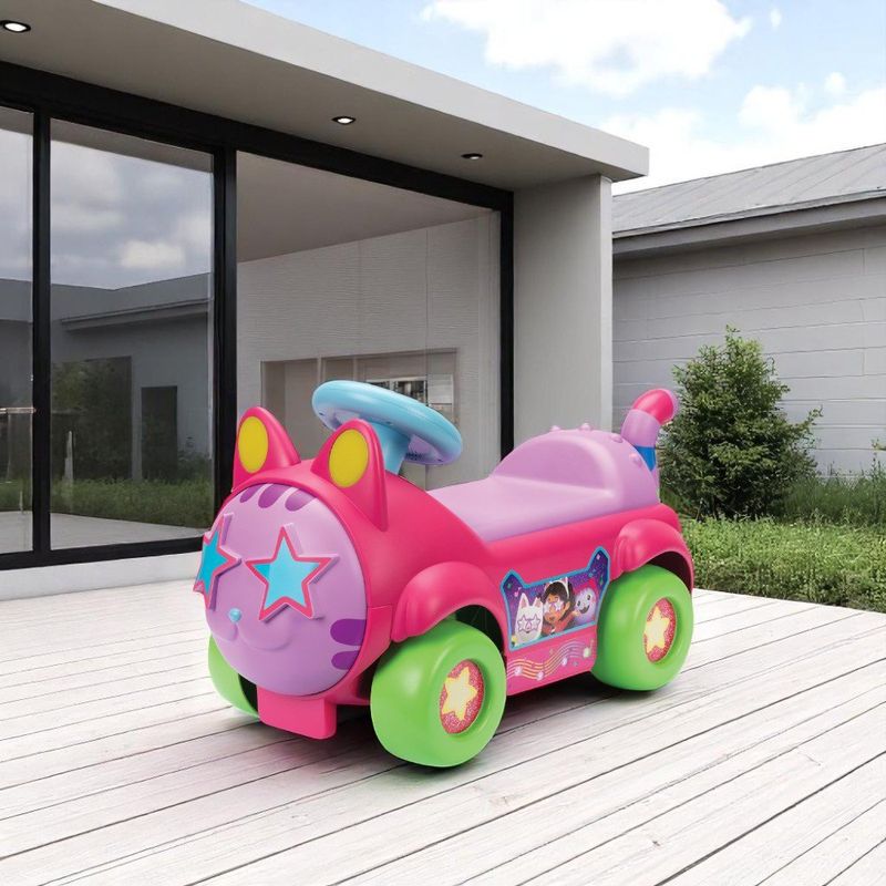 Carro Montable Gabby's Dollhouse Party Bus Ride On con Luces y Sonidos