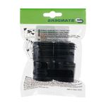 Conteras Cuadradas Plastico Negro de 23 x 23 Mm 4 Pzas