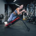 Banca de Abdominales Abs Slider 2 en 1 con Riel Deslizante Plegable