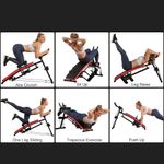 Banca de Abdominales Abs Slider 2 en 1 con Riel Deslizante Plegable