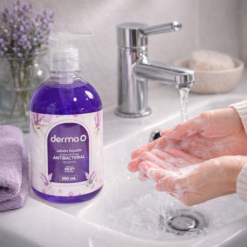 Jabón Líquido Antibacterial para Manos Aroma Lavanda de 500 ml