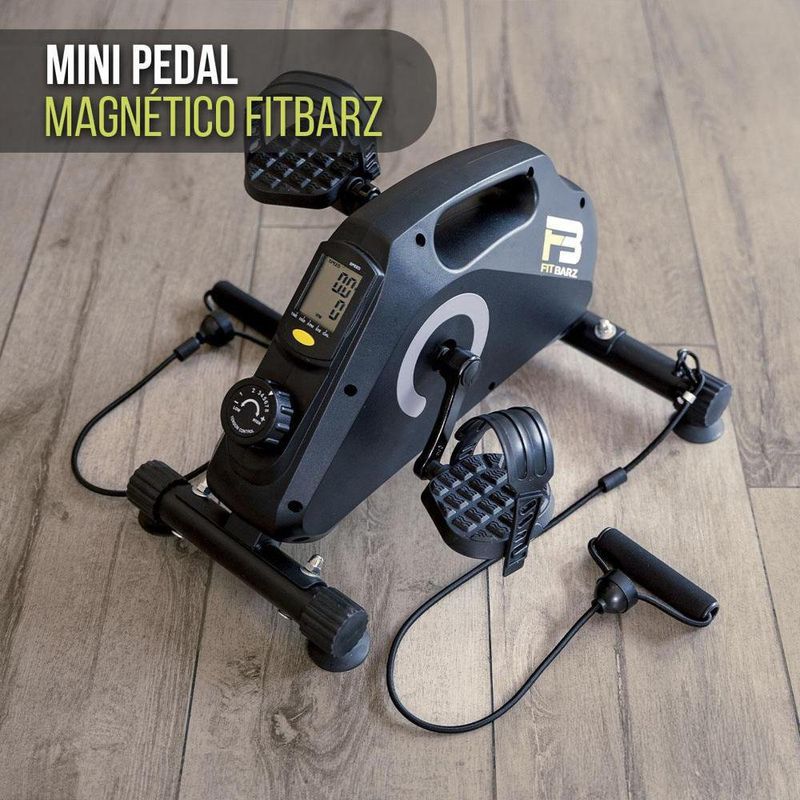Mini Pedal Magnético para Brazos y Piernas con Monitor LCD y Resistencia Ajustable
