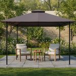 Toldo para Exterior con Estructura de Acero Color Taupe de 2.95 x 2.95 Cm