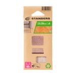 Patines Rectangulares de Fieltro para Muebles 29 x 23 mm Color Beige 8 Pzas