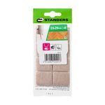 Patines Rectangulares de Fieltro para Muebles 29 x 23 mm Color Beige 8 Pzas