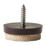 Patines de Fieltro con Tornillo para Muebles 28 mm Color Beige 4 Pzas