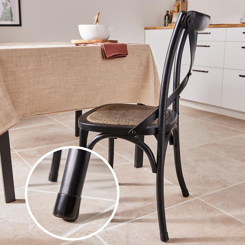 Tacos Redondos de PVC para Muebles 22 mm Color Negro 4 Pzas