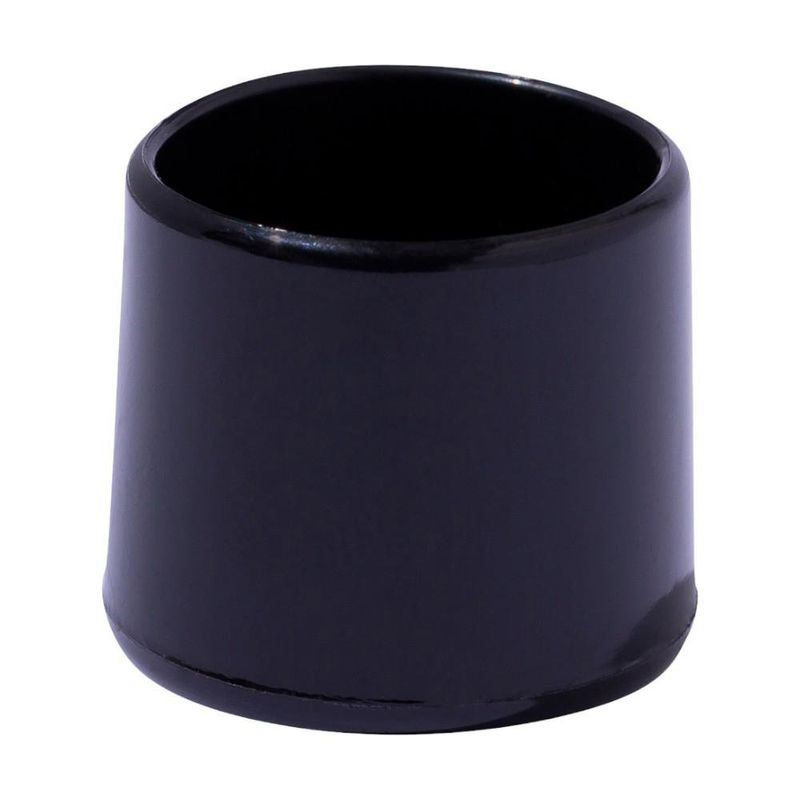 Tacos Redondos de PVC para Muebles 22 mm Color Negro 4 Pzas