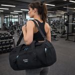 Maletín Deportivo Molvu Entreno Pequeño para Gimnasio y Viaje Color Negro