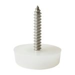 Patines Redondos con Tornillo para Muebles 22 mm 4 Pzas