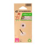 Patines Redondos con Tornillo para Muebles 22 mm 4 Pzas