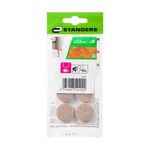 Fieltros Adhesivos Redondos para Muebles 22 mm Color Beige 16 Pzas