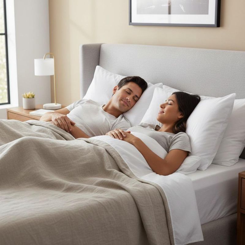 Set de 2 Almohadas Alternative Down Tamaño Estándar 50 x 70 cm Firmeza Alta