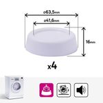 Almohadillas Antivibración para Lavadora de 63 mm 4 Pzas