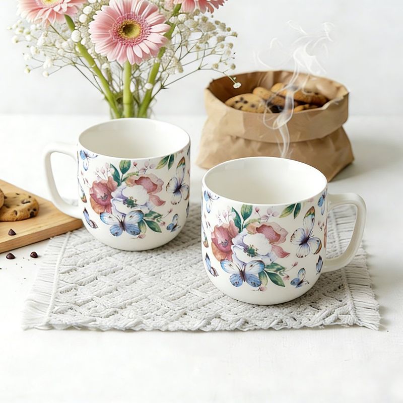 Set de 2 Pocillos Fiorella Diseño Mariposa de 16.09 Onzas