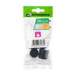 Tacos Redondos de PVC para Muebles 18 mm Color Negro 4 Pzas