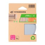 Deslizadores Redondos PTFE de 100 mm Color Gris Plata 4 Pzas