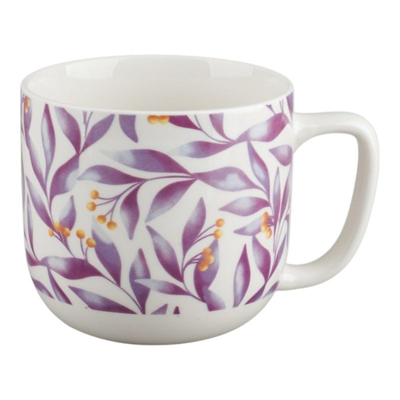 Set de 2 Pocillos Fiorella Diseño Hojas de 16.09 Onzas