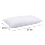 Almohada Alternative Down Tamaño King 50 x 95 cm Firmeza Alta