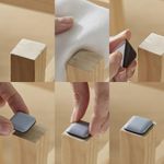 Deslizadores Adhesivos de PTFE para Muebles 40 mm Color Gris 4 Pzas