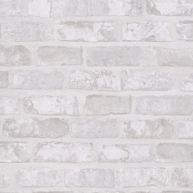 Papel Tapiz Decorativo para Pared Diseño Ladrillo Blanco Rollo de 0.53 x 10.05 m