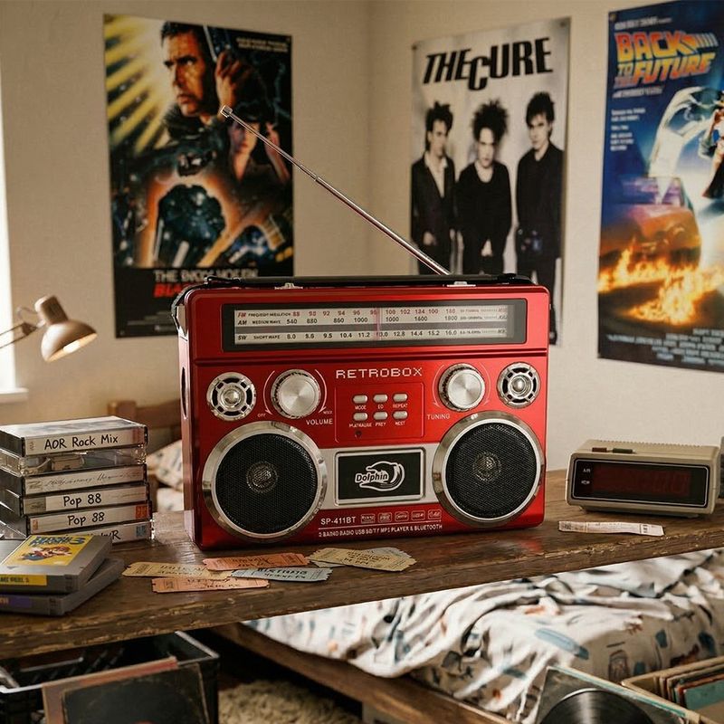 Altavoz Portátil Bluetooth Retrobox Mini RTX10 Color Rojo