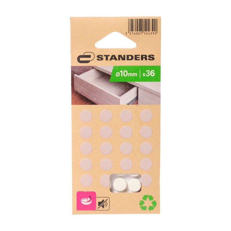 Protectores Redondos de Espuma 10 mm Color Blanco 36 Pzas