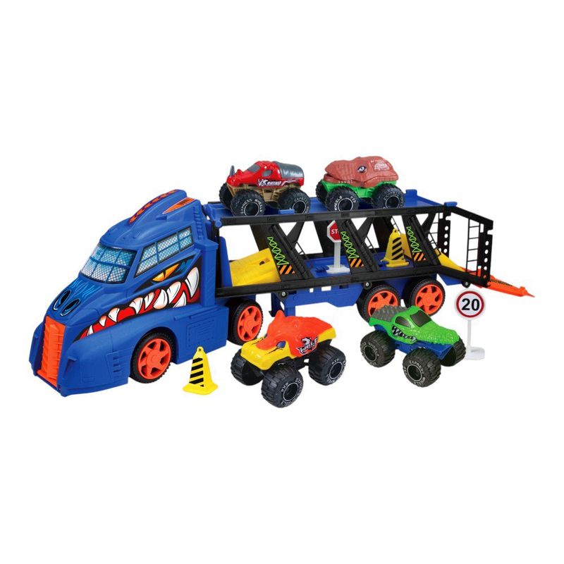 Set de Camión Lanzador Animal Truck con Monster Trucks 20 Piezas