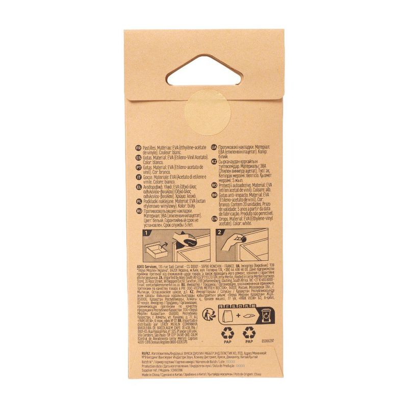 Protectores Redondos de Espuma 10 mm Color Blanco 36 Pzas